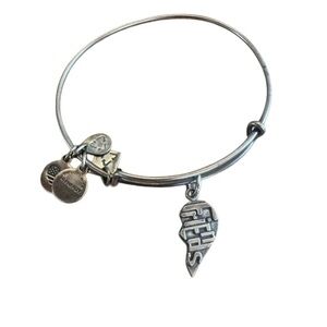 Alex and Ani Silver Friends Charm Bracelet